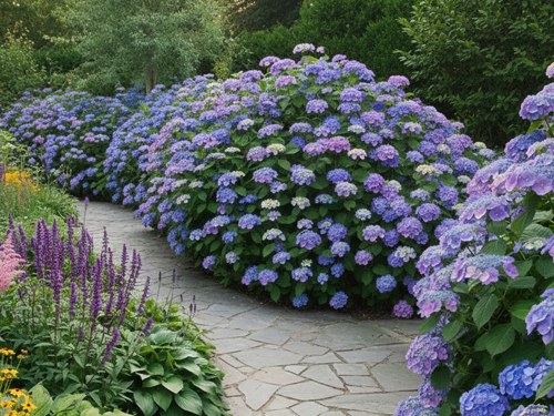 пильчатая гортензия в саду.jpg